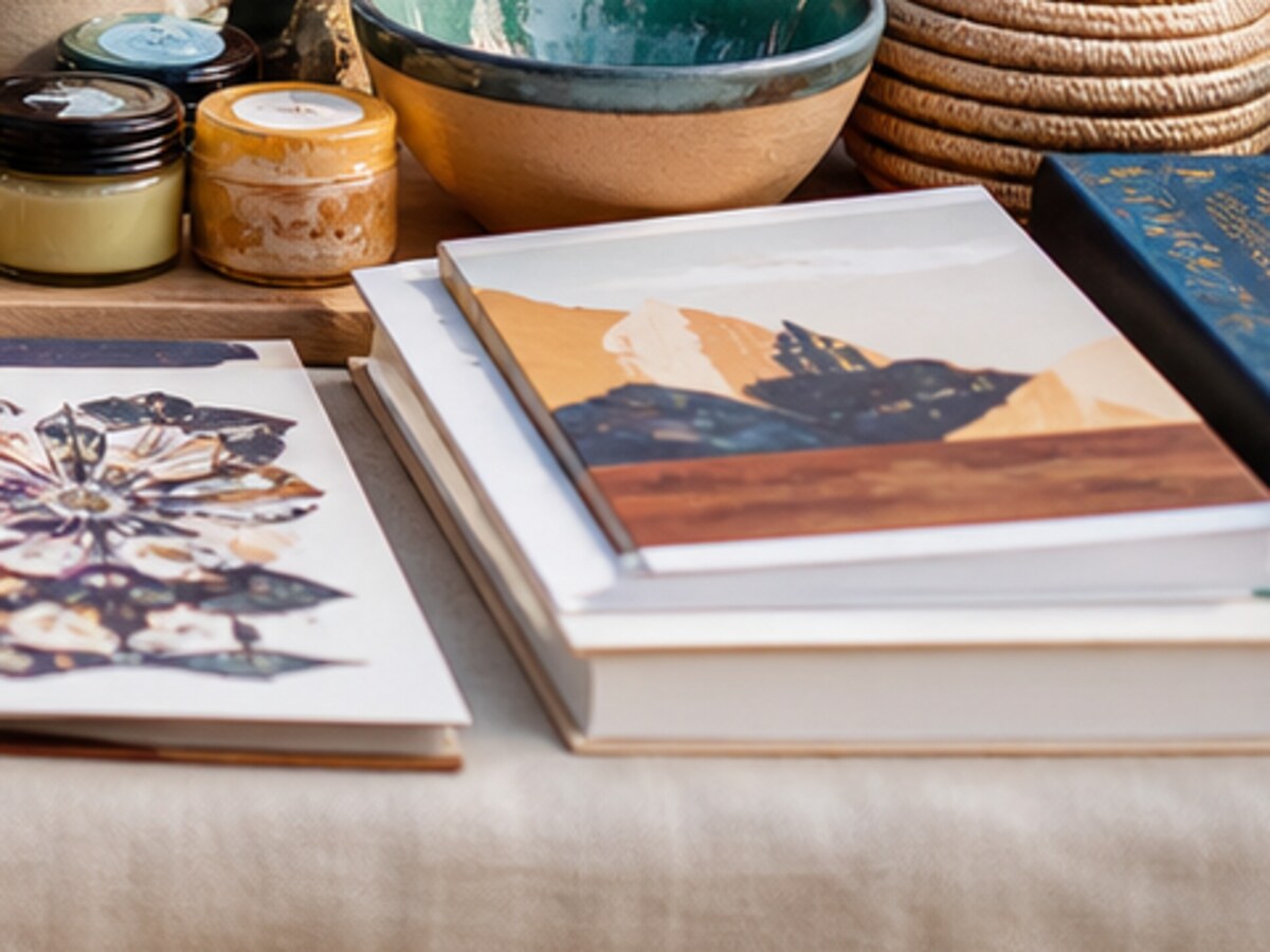 Community Recipe Cards styled on a warm Souk market table