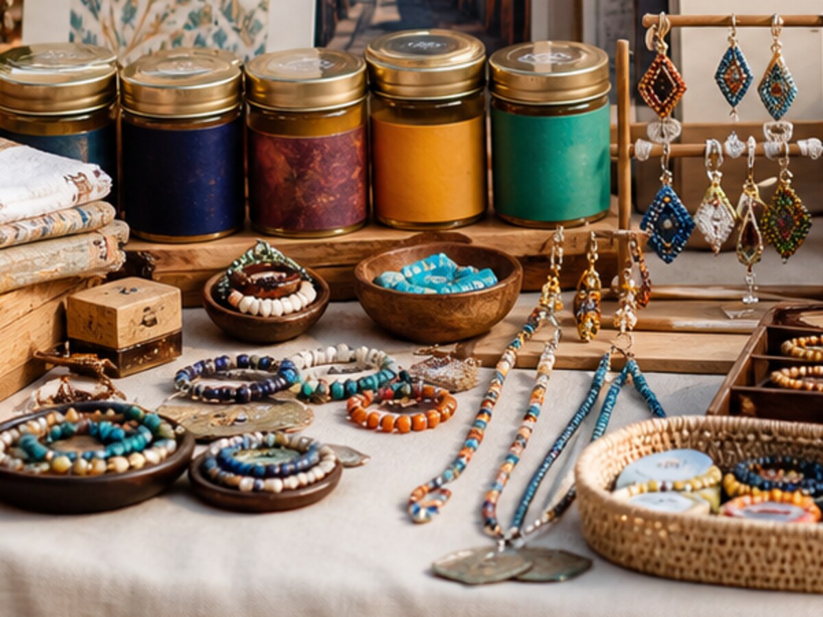 Golden Lentil Soup Gift Set styled on a warm Souk market table